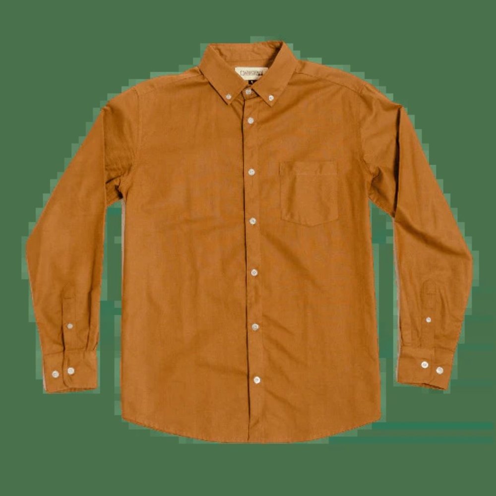 Dapper Boi Men's Button-Up Shirt in Rust
